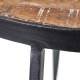 Side table 48 x 48 x 67 cm Natural Black