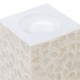 Candleholder Beige Mother of pearl MDF Wood 10,5 x 10,5 x 21 cm