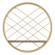 Estante Natural Dorado Metal Madera 43 x 13 x 43 cm