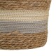 Multi-purpose basket 28 x 28 x 36 cm Natural Grey Natural Fibre (3 Pieces)