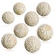 Balls Decoration Golden White 10 x 10 x 10 cm (8 Units)