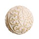 Balls Decoration Golden White 10 x 10 x 10 cm (8 Units)