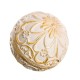 Balls Decoration Golden White 10 x 10 x 10 cm (8 Units)