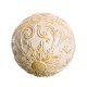 Balls Decoration Golden White 10 x 10 x 10 cm (8 Units)