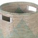 Set of Baskets 38 x 38 x 50 cm Natural Grey Natural Fibre (2 Pieces)