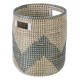 Set of Baskets 38 x 38 x 50 cm Natural Grey Natural Fibre (2 Pieces)