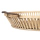 Snack tray 50 x 50 x 9,5 cm Natural Rattan (2 Units)