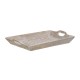 Snack tray 52,5 x 35 x 6 cm White Mango wood (2 Units)