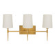 Wall Lamp 58 x 20 x 31,5 cm Synthetic Fabric Golden Metal Modern
