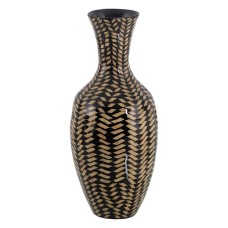 Vase Black Beige 25 x 25 x 59 cm