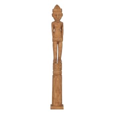 Figura Decorativa Natural Africano 14 x 14 x 113 cm