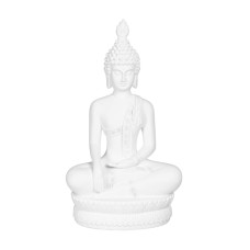 Decorative Figure White Buddha 24 x 14,2 x 41 cm