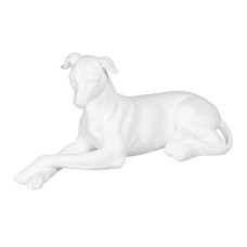 Figura Decorativa Blanco Perro 18 x 12,5 x 37 cm