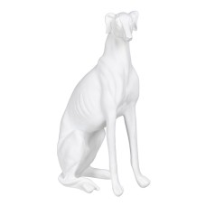 Decorative Figure White Dog 19 x 12 x 37,5 cm