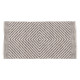 Alfombra Blanco Gris 70 % algodón 30 % Poliéster 80 x 150 cm