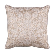 Cushion Beige Flowers 50 x 50 cm