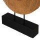 Sculpture Beige Mango wood 38 x 8 x 52 cm