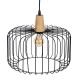 Ceiling Light Black Natural Wood Iron 220-240 V 35 x 35 cm