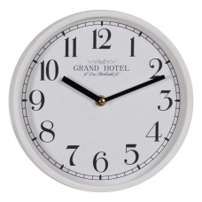 Reloj de Pared Blanco Madera Cristal 22 x 22 x 4,5 cm