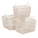 Juego de Cestos Blanco Cuerda 45 x 35 x 36 cm (3 Piezas)