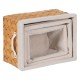 Basket set Natural Wood Fabric 39,5 x 30 x 24 cm (3 Units)