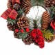 Advent wreathe Red Multicolour PVC Pineapples 22 x 22 x 10 cm