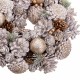 Advent wreathe White Golden Plastic Foam Pineapples 26 x 26 x 8 cm