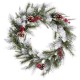 Advent wreathe White Red Green PVC Plastic Pineapples 50 x 50 x 15 cm