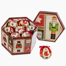 Christmas Baubles Multicolour Paper Polyfoam Nutcracker 7,5 x 7,5 x 7,5 cm (14 Units)