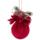 Christmas Baubles Multicolour Burgundy Corduroy Foam 6 x 6 x 6 cm (6 Units)