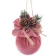 Christmas Baubles Multicolour Pink Corduroy Foam 6 x 6 x 6 cm (8 Units)