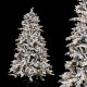 Christmas Tree White Green PVC Metal Polyethylene Snowfall 180 cm