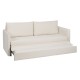 Sofa Beige Polyester Linen 210 x 93 x 95 cm