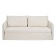 Sofa Beige Polyester Linen 210 x 93 x 95 cm