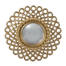 Wall mirror Golden Polyresin 22,8 x 1,5 x 22,8 cm