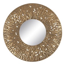 Wall mirror Golden Crystal Iron 76,5 x 7 x 76,5 cm