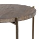 Side table 32 x 32 x 54,5 cm Brown Marble Iron