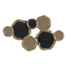 Wall Decoration Geometric Beige Golden Iron 95,3 x 6,4 x 54,6 cm