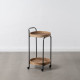 Carro de Cocina Negro Natural Hierro Madera de abeto 42 x 40,5 x 74 cm