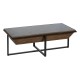 Centre Table Black Natural Iron Fir wood 120 x 60 x 43,5 cm