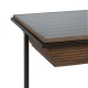 Centre Table Black Natural Iron Fir wood 120 x 60 x 43,5 cm