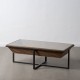 Centre Table Black Natural Iron Fir wood 120 x 60 x 43,5 cm