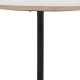 Centre Table Black Natural Iron MDF Wood 50 x 50 x 45 cm