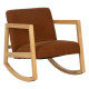 Mecedora Marrón Beige Madera de caucho Tejido 60 x 83 x 72 cm
