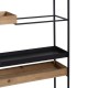 Shelves Brown Black Wood Iron 85 x 26 x 130 cm