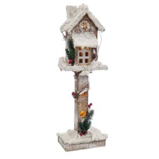 Christmas bauble White Beige Wood House 15 x 9 x 50 cm