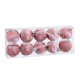 Christmas Baubles Pink Golden Polyfoam Fabric 6 x 6 x 6 cm (10 Units)