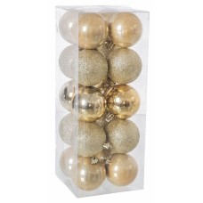 Christmas Baubles Golden Plastic 6 x 6 x 6 cm (20 Pieces) (20 Units)