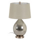Desk lamp Silver Metal Crystal 60 W 220-240 V 40 x 40 x 64 cm