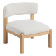 Armchair White Natural Polyurethane Rubber wood 62 x 62 x 71 cm
